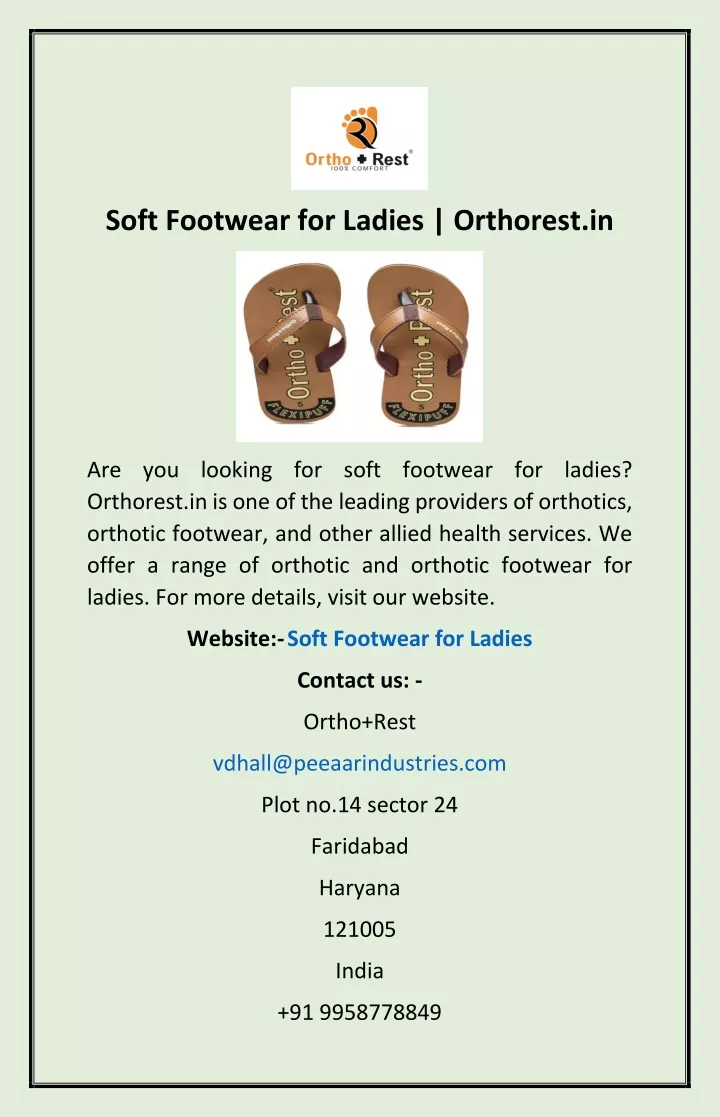 soft footwear for ladies orthorest in