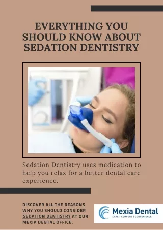 Everything you should know about sedation dentistry