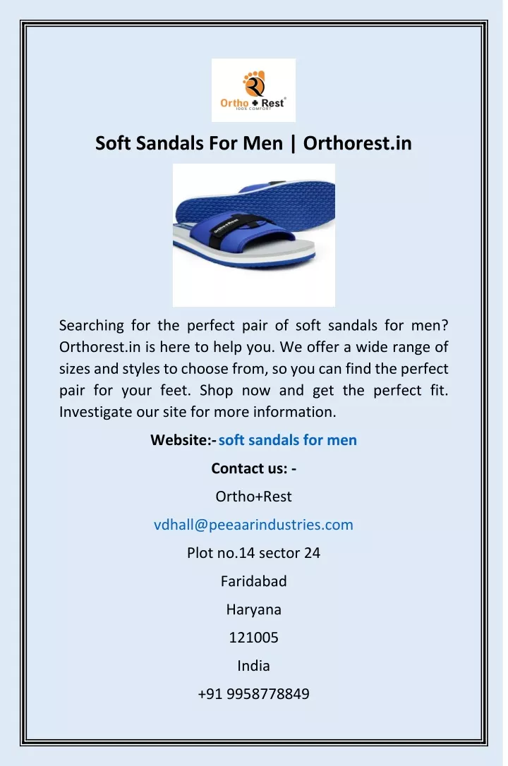 soft sandals for men orthorest in