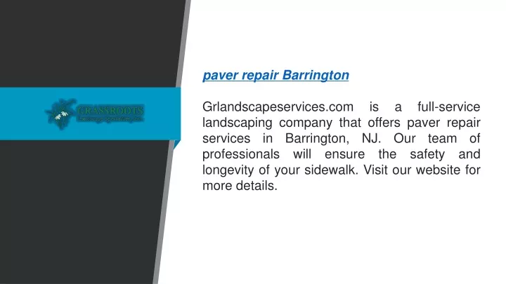 paver repair barrington grlandscapeservices