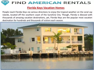 Florida Keys Vacation Homes