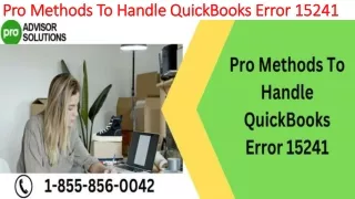 pro methods to handle quickbooks error 15241