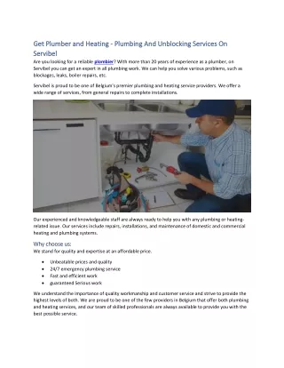 get get plumber plumber and servibel servibel