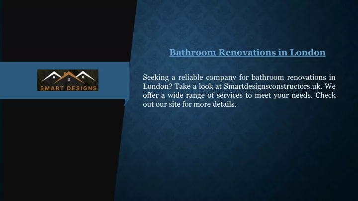 seeking a reliable company for bathroom