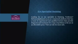 Eye Specialist Ossining  Hudsoneyes.com