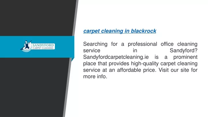 carpet cleaning in blackrock searching