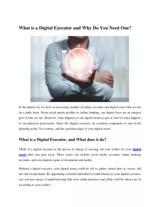 What is a Digital Executor and Why Do You Need One