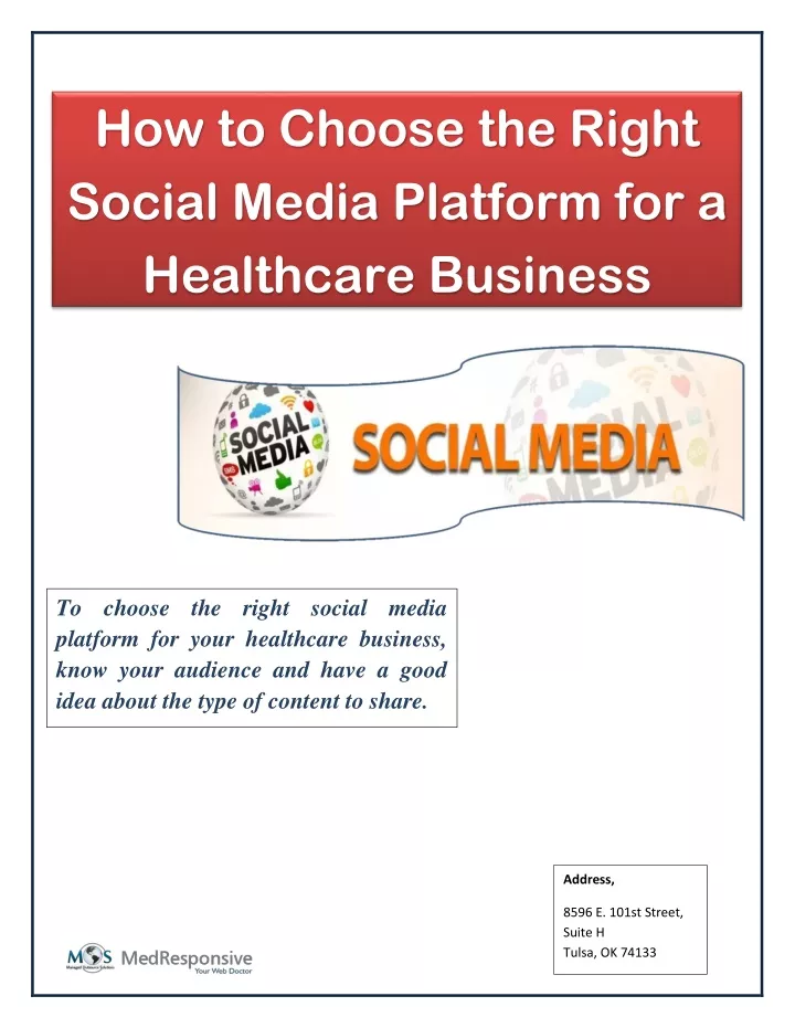 how to choose the right social media platform