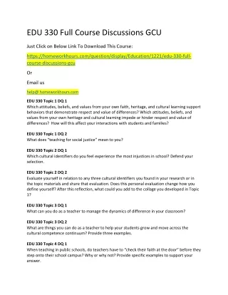 edu 330 full course discussions gcu