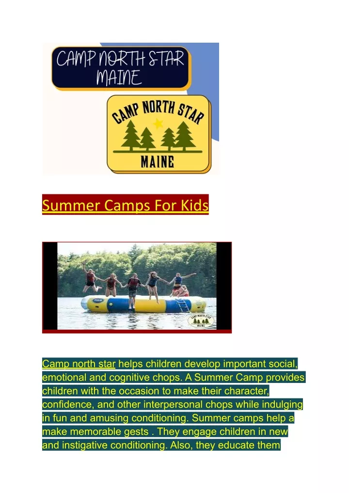 summer camps for kids