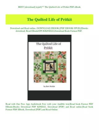 BEST [download] [epub]^^ The Quilted Life of Pritkit PDF eBook