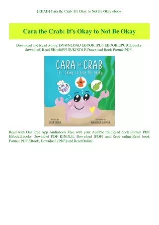 [READ] Cara the Crab It's Okay to Not Be Okay ebook