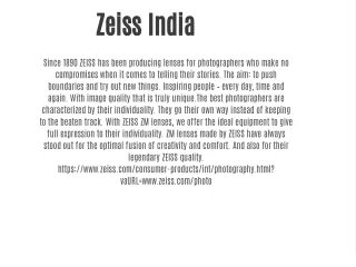 zeiss india