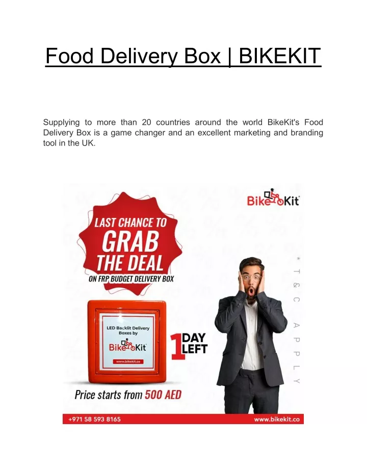 food delivery box bikekit