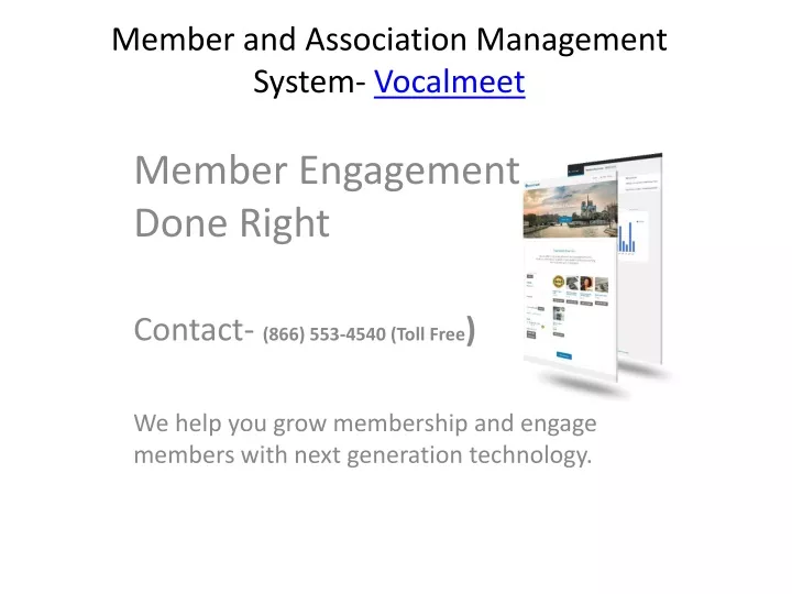member and association management system vocalmeet