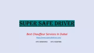Car With Driver in Dubai
