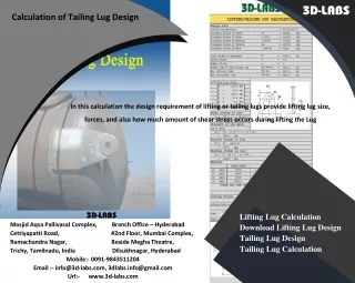 Calculation of Tailing Lug Design