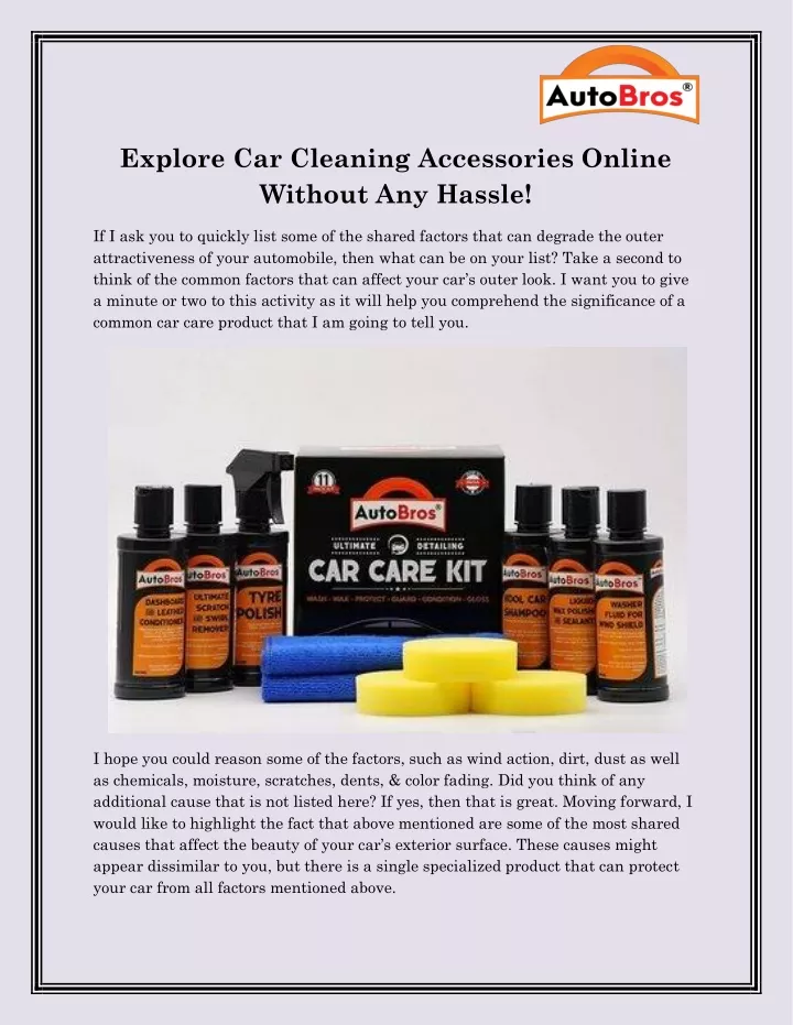 explore car cleaning accessories online without