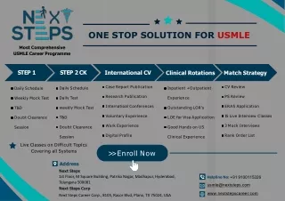 Next Steps - Most Comprehensive  USMLE Career Programme