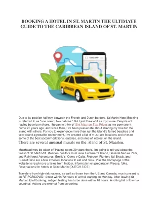 BOOKING A HOTEL IN ST. MARTIN THE ULTIMATE GUIDE TO THE CARIBBEAN ISLAND OF ST. MARTIN