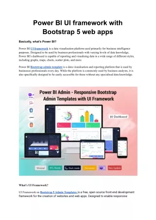 power bi ui framework with bootstrap 5 web apps