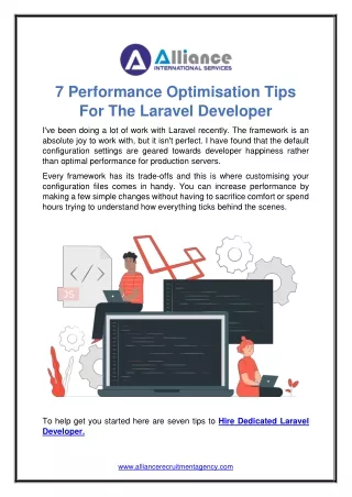 7 Performance Optimisation Tips For The Laravel Developer