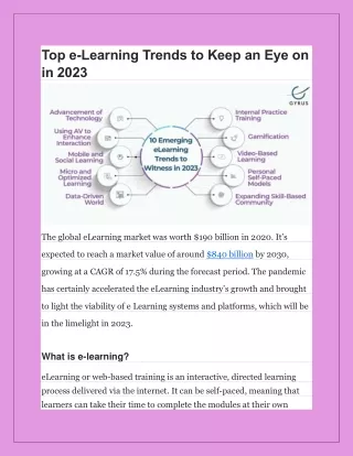Top e-Learning Trends to Keep an Eye on in 2023