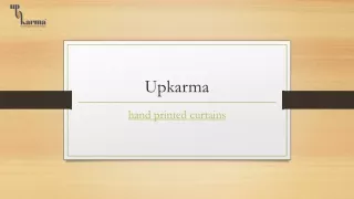 Hand Printed Curtains | Upkarma.co.in