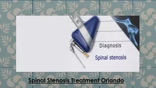 Spinal Stenosis Treatment Orlando