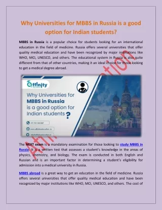 why universities for mbbs in russia is a good