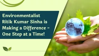 environmentalist ritik kumar sinha is making
