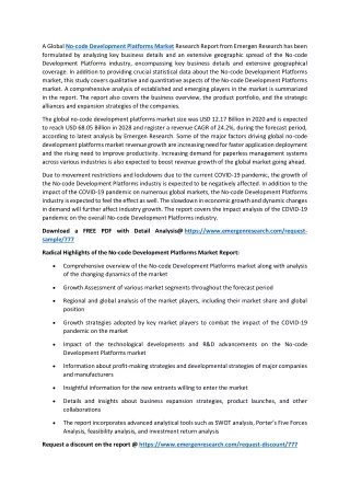 a global no code development platforms market