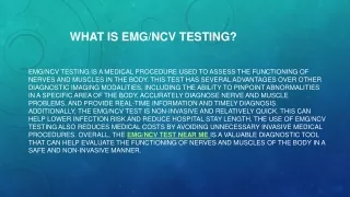 What is EMGNCV Testing