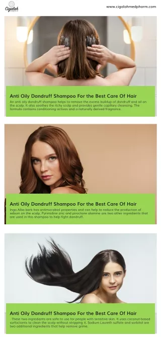 Anti Oily Dandruff Shampoo For the Best Care Of Hair