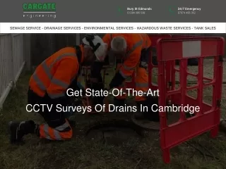 Get State-Of-The-Art CCTV Surveys Of Drains In Cambridge