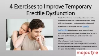 4 Exercises to Improve Temporary Erectile Dysfunction​