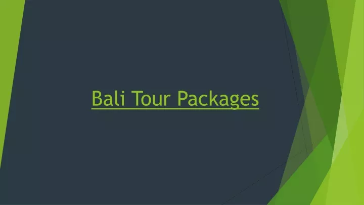 bali tour packages