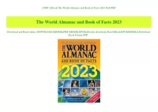 [ PDF ] Ebook The World Almanac and Book of Facts 2023 Full PDF