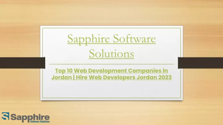 sapphire software solutions