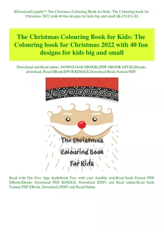 [Download] [epub]^^ The Christmas Colouring Book for Kids The Colouring book for Christmas 2022 with