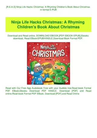 [R.E.A.D] Ninja Life Hacks Christmas A Rhyming Children's Book About Christmas in format E-PUB