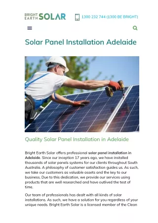 Solar Panel Installation Adelaide