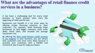 Best retail finance credit services in Los Angeles