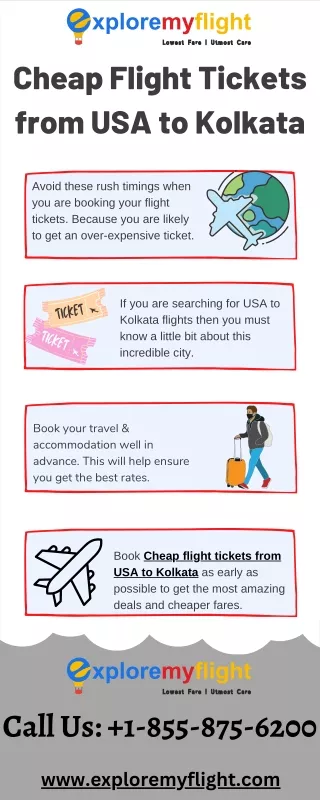 Cheap Flight Tickets from USA to Kolkata