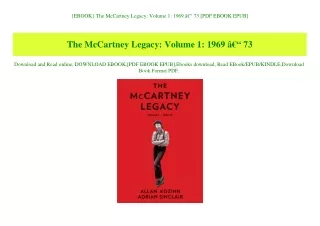 {EBOOK} The McCartney Legacy Volume 1 1969 Ã¢Â€Â“ 73 [PDF EBOOK EPUB]
