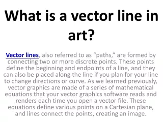 what is a vector line in art