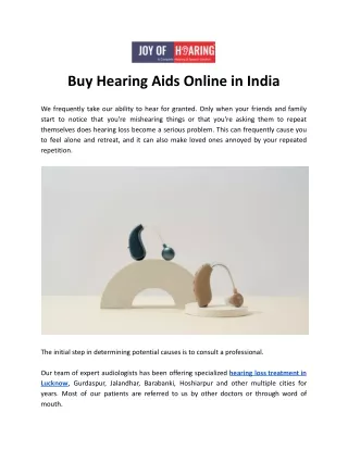 Buy Hearing Aids Online in India