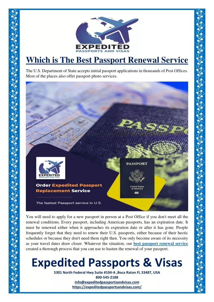 which is the best passport renewal service