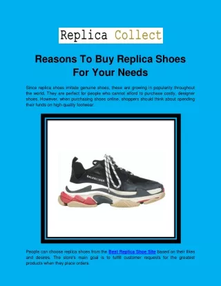 Reasons To Buy Replica Shoes For Your Needs