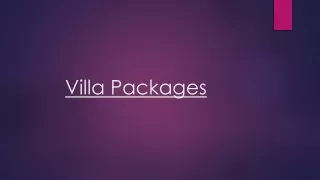 villa packages